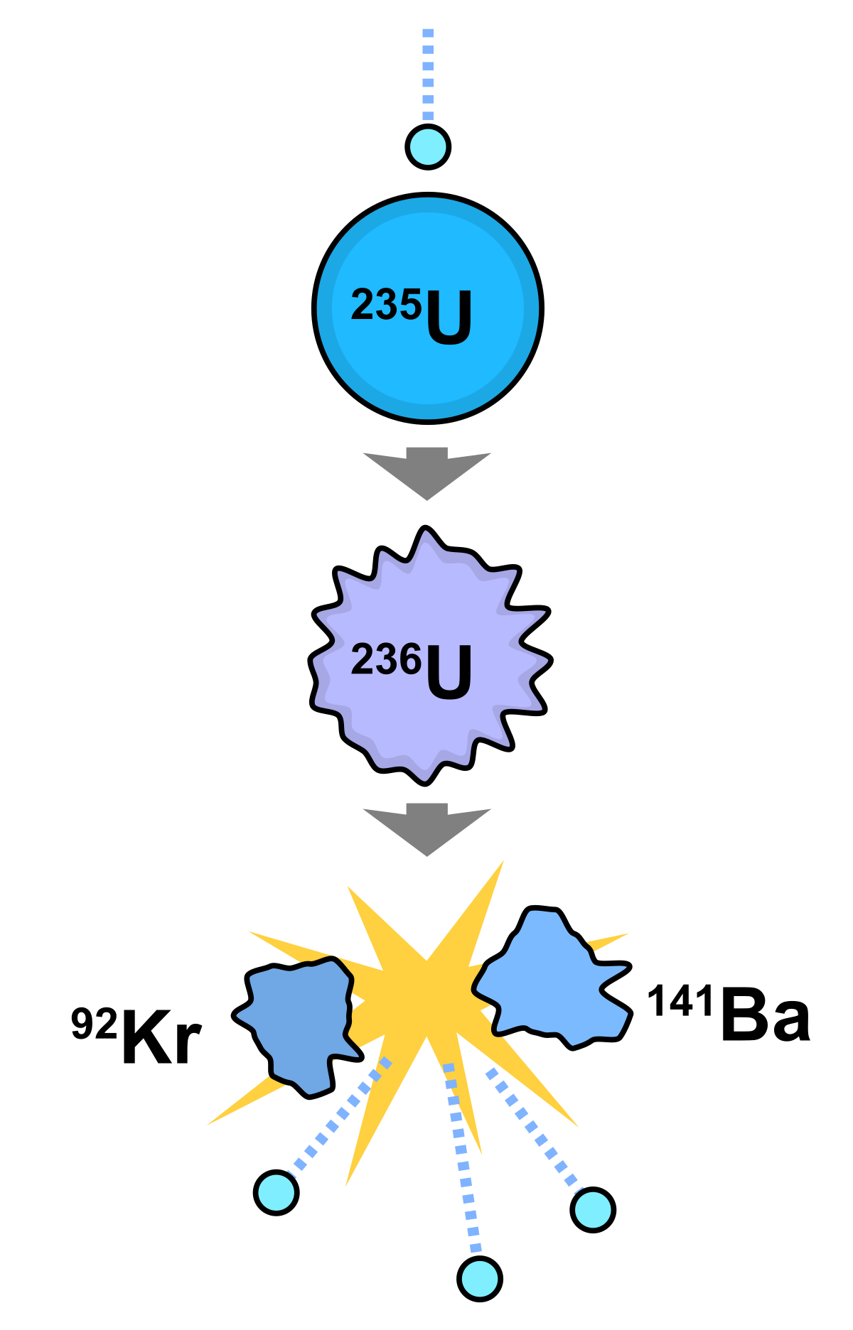 Nuclear fission of uranium